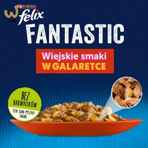 PURINA Felix Fantastic: wiejskie smaki - karma dla kota - 4 x 85g PURINA Felix Fantastic: wiejskie smaki - karma dla kota - 4 x 85g