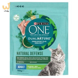PURINA One DualNature Natural Defense Adult - sucha karma dla kota - 750 g