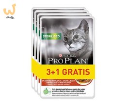 PURINA Pro Plan Sterilised Wołowina - mokra karma dla kota - 85g 3+1 saszetka gratis