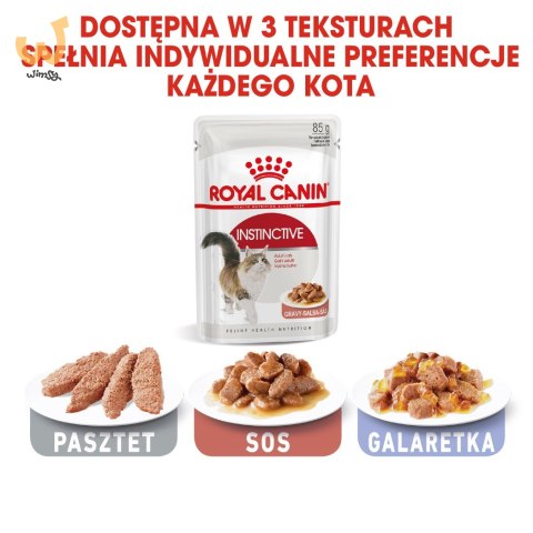 ROYAL CANIN FHN Instinctive w sosie - mokra karma dorosłych kotów - 12x 85 g ROYAL CANIN FHN Instinctive w sosie - mokra karma dorosłych kotów - 12x 85 g