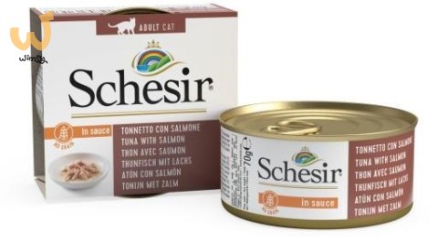 SCHESIR Adult IN SAUCE Tuńczykiem z łososiem w sosie 70g SCHESIR Adult IN SAUCE Tuńczykiem z łososiem w sosie 70g