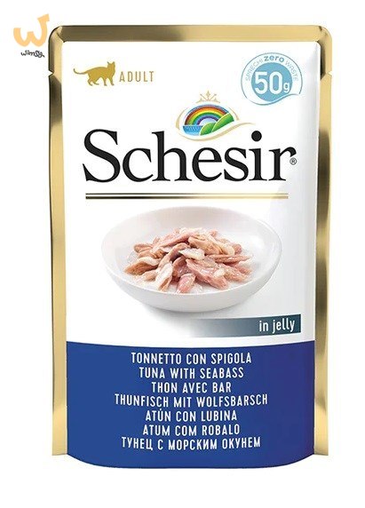 SCHESIR dla kotów Single Dish Tuńczyk z Bass 50g SCHESIR dla kotów Single Dish Tuńczyk z Bass 50g