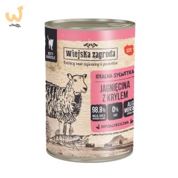 Wiejska Zagroda - Jagnięcina z krylem - Mokra karma dla kota - 400g