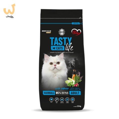 BIOFEED TASTY CATS LIFE HAIRBALL WITH SALMON 1,5KG BIOFEED TASTY CATS LIFE HAIRBALL WITH SALMON 1,5KG