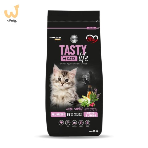 BIOFEED TASTY CATS LIFE KITTEN WITH RABBIT 1,5KG BIOFEED TASTY CATS LIFE KITTEN WITH RABBIT 1,5KG