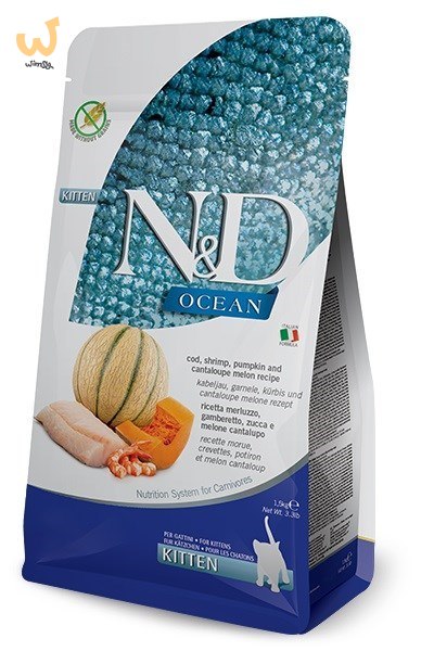 FARMINA N&D Ocean Cat Cod, Shrimp&Pumpkin - sucha karma dla kociąt - 1,5 kg FARMINA N&D Ocean Cat Cod, Shrimp&Pumpkin - sucha karma dla kociąt - 1,5 kg