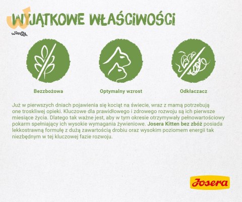 JOSERA Kitten grainfree - sucha karma dla kota - 10kg JOSERA Kitten grainfree - sucha karma dla kota - 10kg