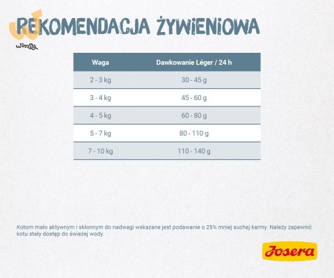JOSERA Léger - sucha karma dla kota - 10 kg JOSERA Léger - sucha karma dla kota - 10 kg