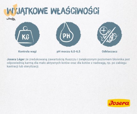 JOSERA Léger - sucha karma dla kota - 10 kg JOSERA Léger - sucha karma dla kota - 10 kg