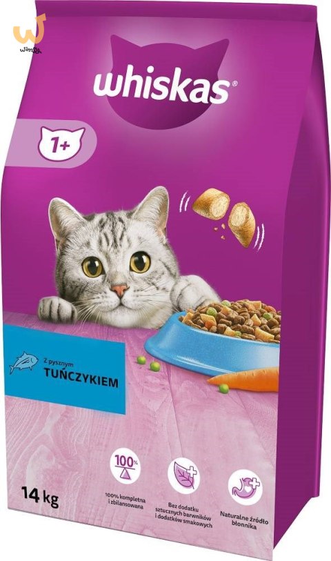 WHISKAS Adult Tuńczyk z warzywami - sucha karma dla kota - 14 kg WHISKAS Adult Tuńczyk z warzywami - sucha karma dla kota - 14 kg