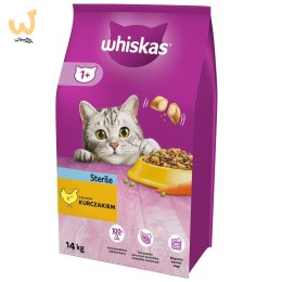 WHISKAS Sterile z kurczakiem - sucha karma dla kotów po sterylizacji - 14 kg