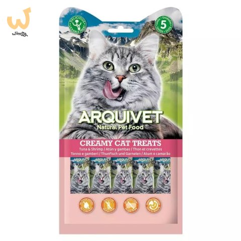 ARQUIVET Kremowa przekąska z tuńczykiem i krewetką 5X14 g ARQUIVET Kremowa przekąska z tuńczykiem i krewetką 5X14 g