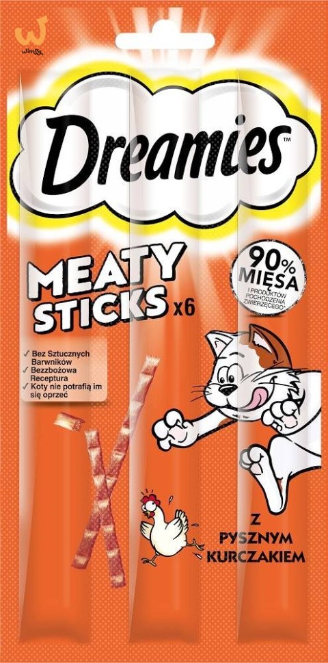 DREAMIES Meaty Sticks Kurczak - przysmak dla kota - 30 g DREAMIES Meaty Sticks Kurczak - przysmak dla kota - 30 g