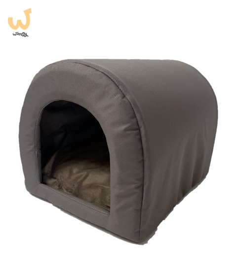 GO GIFT Jaskinia Budka dla kota i psa - taupe - 40 x 33 x 29 cm