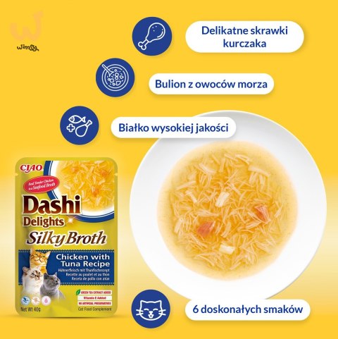 INABA CAT DASHI DELIGHTS SILKY CHICKEN TUN&SAL 40g INABA CAT DASHI DELIGHTS SILKY CHICKEN TUN&SAL 40g