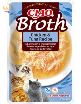 INABA CIAO Bulion o smaku kurczaka i tuńczyka 40g