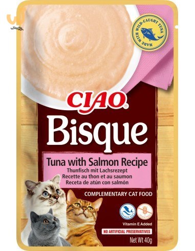 INABA CIAO Gęsta zupa z tuńczykiem i łososiem 40g INABA CIAO Gęsta zupa z tuńczykiem i łososiem 40g