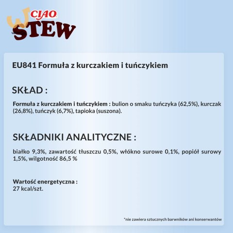INABA CIAO Potrawka z kurczaka i tuńczyka 40g INABA CIAO Potrawka z kurczaka i tuńczyka 40g