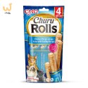 INABA Churu Rolls Tuńczyk z przegrzebkami - przysmak dla kota - 4x10 g