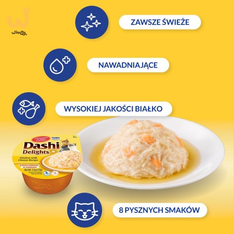 INABA DASHI DELIGHTS Kurczak z Serem 70g bulion dla kota INABA DASHI DELIGHTS Kurczak z Serem 70g bulion dla kota