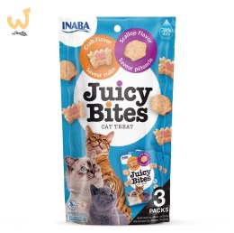 INABA Juicy Bites O smaku przegrzebków i kraba - przysmak dla kota - 3x11,3 g