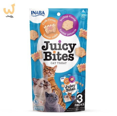 INABA Juicy Bites O smaku przegrzebków i kraba - przysmak dla kota - 3x11,3 g INABA Juicy Bites O smaku przegrzebków i kraba - przysmak dla kota - 3x11,3 g