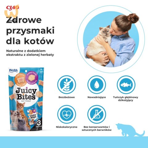INABA Juicy Bites O smaku przegrzebków i kraba - przysmak dla kota - 3x11,3 g INABA Juicy Bites O smaku przegrzebków i kraba - przysmak dla kota - 3x11,3 g