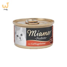 MIAMOR Pasztet mięsny Drób i wątroba 85g dla kota