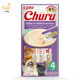 Przysmak CHURU Kurczak z krewetkami dla kota 4x14g