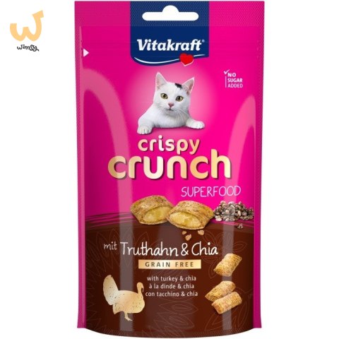 VITAKRAFT CRISPY CRUNCH indyk/chia przysmak dla kota 60g VITAKRAFT CRISPY CRUNCH indyk/chia przysmak dla kota 60g