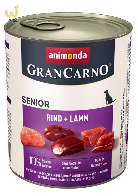 ANIMONDA GranCarno Senior wołowina i jagnięcina - mokra karma dla psa - 800g ANIMONDA GranCarno Senior wołowina i jagnięcina - mokra karma dla psa - 800g