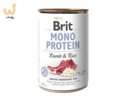 BRIT Mono Protein jagnięcina i brązowy ryż - mokra karma dla psa - 400 g