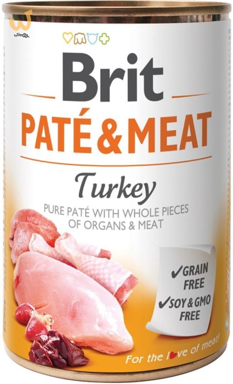 BRIT PATÉ & MEAT z indykiem - mokra karma dla psa - puszka - 400 g BRIT PATÉ & MEAT z indykiem - mokra karma dla psa - puszka - 400 g