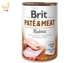 BRIT PATÉ & MEAT z królikiem - mokra karma dla psa - puszka - 400 g