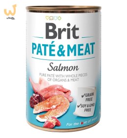 BRIT PATÉ & MEAT z łososiem - mokra karma dla psa - puszka - 400 g