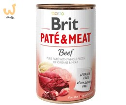 BRIT PATÉ & MEAT z wołowiną - mokra karma dla psa - puszka - 400 g