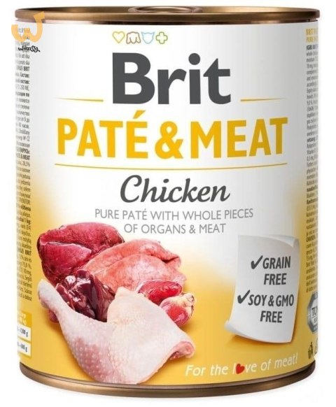 BRIT Paté & Meat z Kurczakiem - mokra karma dla psa - 800 g BRIT Paté & Meat z Kurczakiem - mokra karma dla psa - 800 g