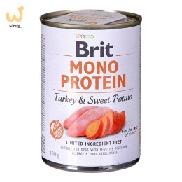 Brit Mono Protein Turkey & Sweet Potato - Indyk z batatem - mokra karma dla psa - 400 g