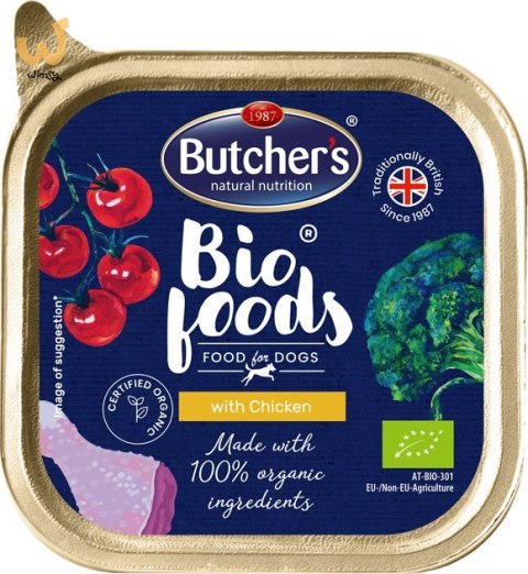 Butcher's BIO Foods Dog - mokra karma dla psa z kurczakiem w formie pasztetu - tacka 150 g Butcher's BIO Foods Dog - mokra karma dla psa z kurczakiem w formie pasztetu - tacka 150 g