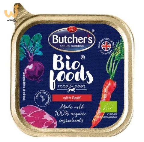 Butcher's BIO Foods - mokra karma dla psa z wołowiną - tacka 150 g