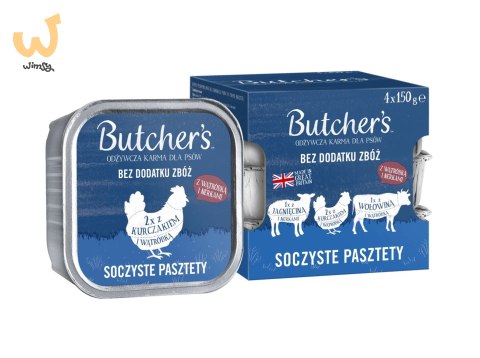Butcher's Original mix smaków soczyste pasztety z wątróbką lub nerkami karma dla psa 4 x 150g Butcher's Original mix smaków soczyste pasztety z wątróbką lub nerkami karma dla psa 4 x 150g