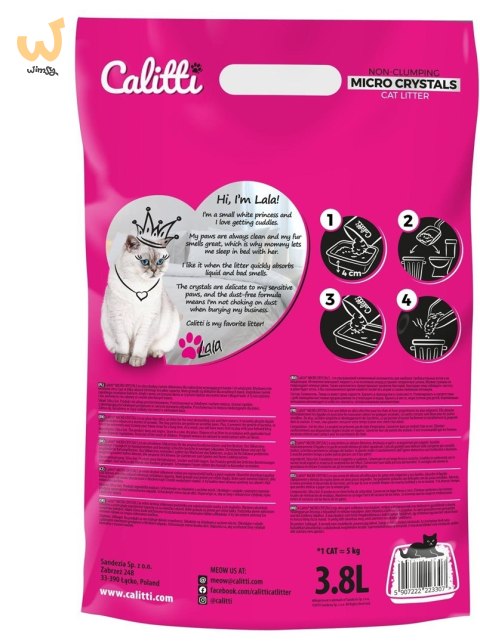 CALITTI Micro Crystals - żwirek silikonowy dla kota - 3,8l CALITTI Micro Crystals - żwirek silikonowy dla kota - 3,8l