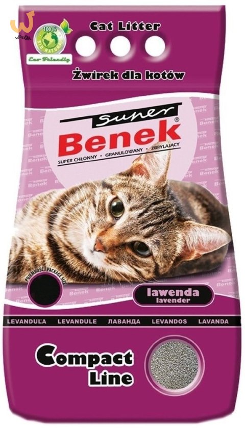 CERTECH Super Benek Compact Lawenda - żwirek dla kota zbrylający 25 l CERTECH Super Benek Compact Lawenda - żwirek dla kota zbrylający 25 l