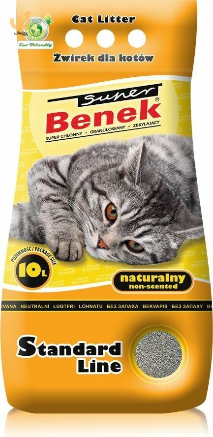 CERTECH Super Benek Standard Naturalny - żwirek dla kota zbrylający 10 l CERTECH Super Benek Standard Naturalny - żwirek dla kota zbrylający 10 l