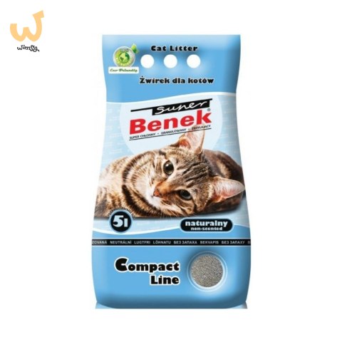 Certech Super Benek Compact Naturalny - żwirek dla kota zbrylający 5 l Certech Super Benek Compact Naturalny - żwirek dla kota zbrylający 5 l