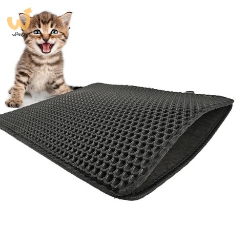 DIAMENTIQ Mata pod kuwetę dla kota wycieraczka Czarny prostokąt 45x60 DIAMENTIQ Mata pod kuwetę dla kota wycieraczka Czarny prostokąt 45x60