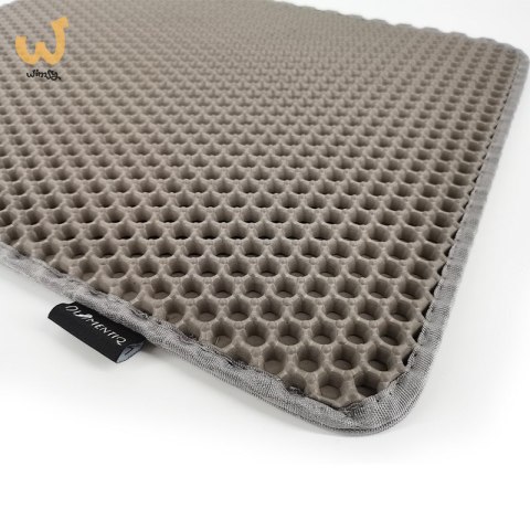 DIAMENTIQ Mata pod kuwetę dla kota wycieraczka Szary prostokąt 40x50 DIAMENTIQ Mata pod kuwetę dla kota wycieraczka Szary prostokąt 40x50
