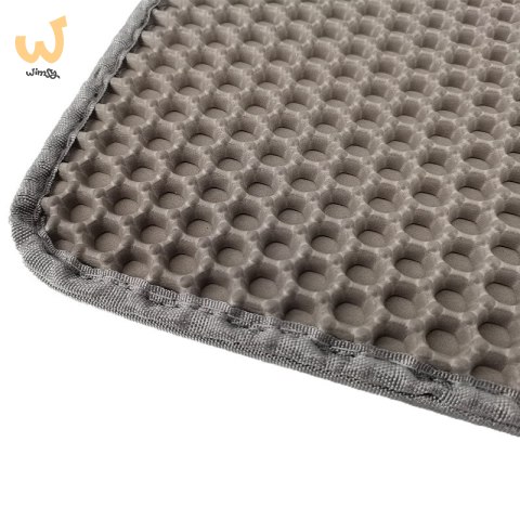 DIAMENTIQ Mata pod kuwetę dla kota wycieraczka Szary prostokąt 40x50 DIAMENTIQ Mata pod kuwetę dla kota wycieraczka Szary prostokąt 40x50