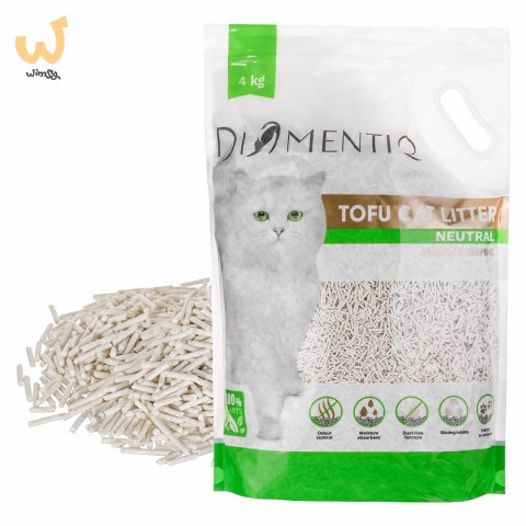 DIAMENTIQ Żwirek Tofu zbrylający 4 kg NATURALNY DIAMENTIQ Żwirek Tofu zbrylający 4 kg NATURALNY