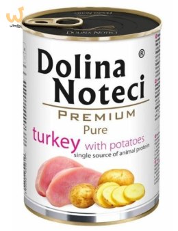 DOLINA NOTECI Premium Pure bogata w indyka z ziemniakami - mokra karma dla psa - 400g